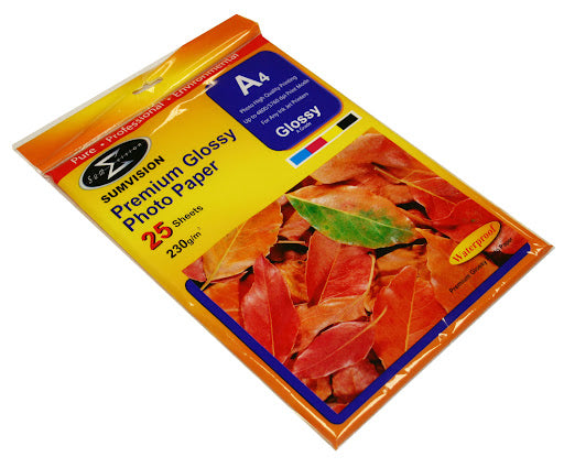 Sumvision Premium 230gsm Glossy A4 Photo Inkjet Paper - 25 Sheets - GLOSS-230