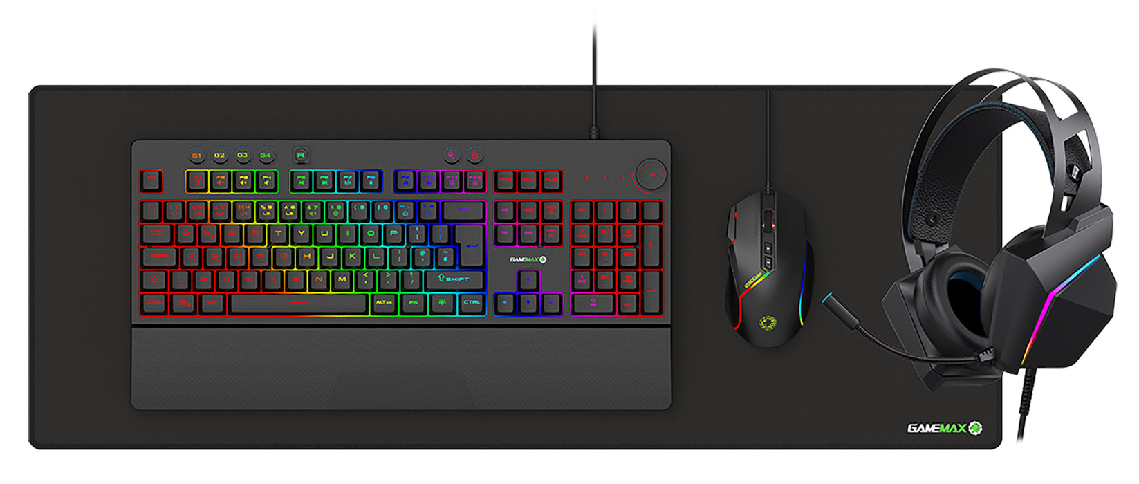 GameMax Pulse Pro 4 in 1 RGB Combo Set - KB-GAM-PULSE/COMBO