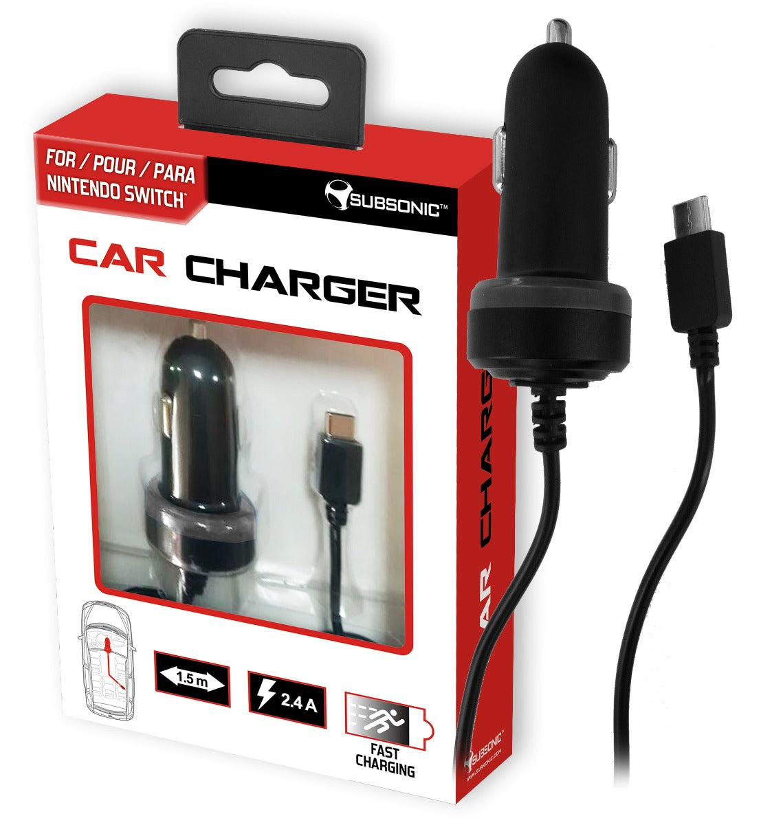 Subsonic Car Charger pour Nintendo Switch - Accessoires Switch - LDLC